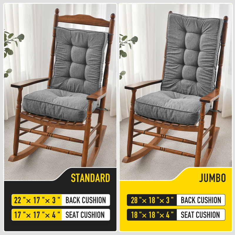 SUNROX Indoor/Outdoor Memory Foam Non Slip Rocking Chair Cushion